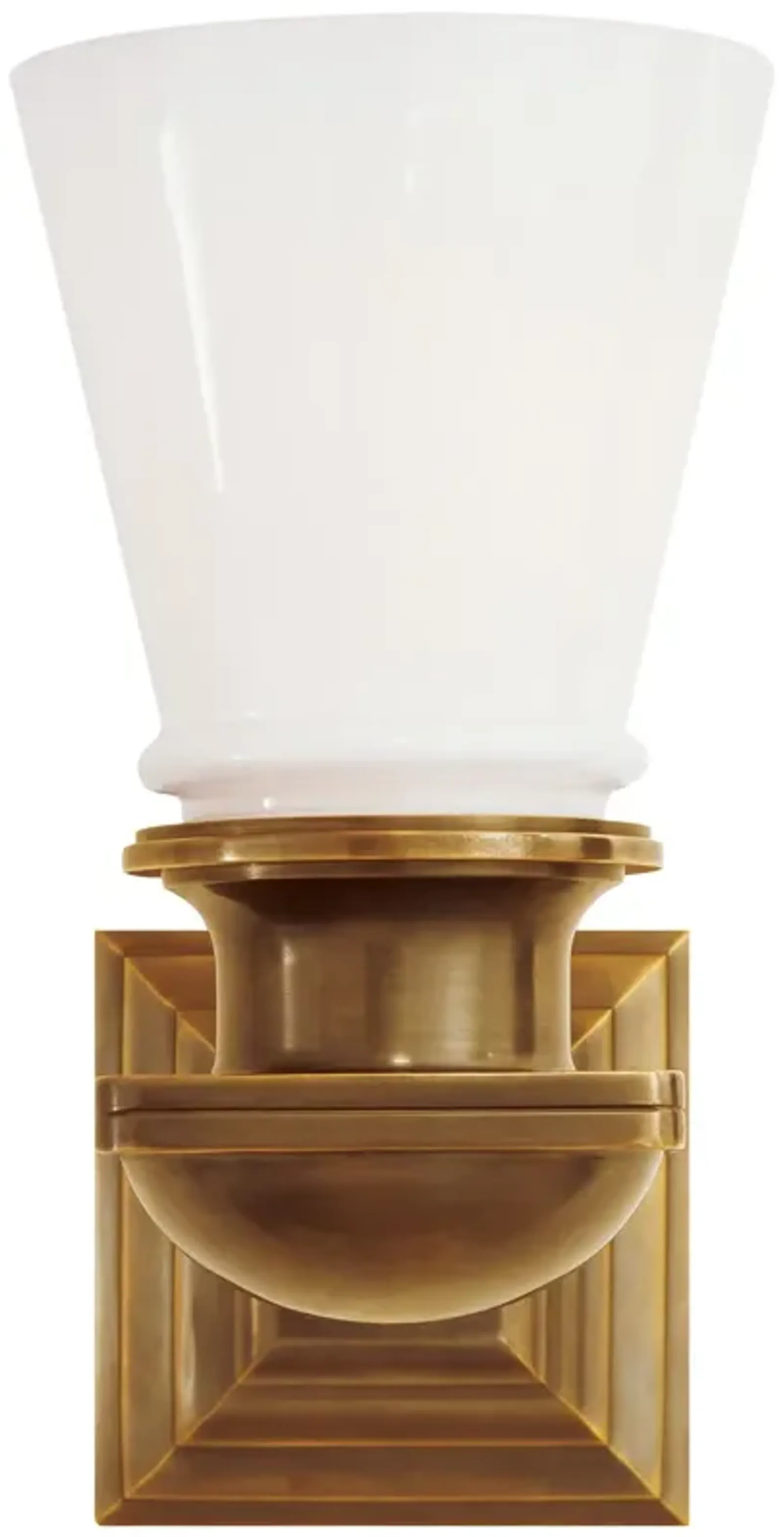 New York Subway Single Light in Antique Brass