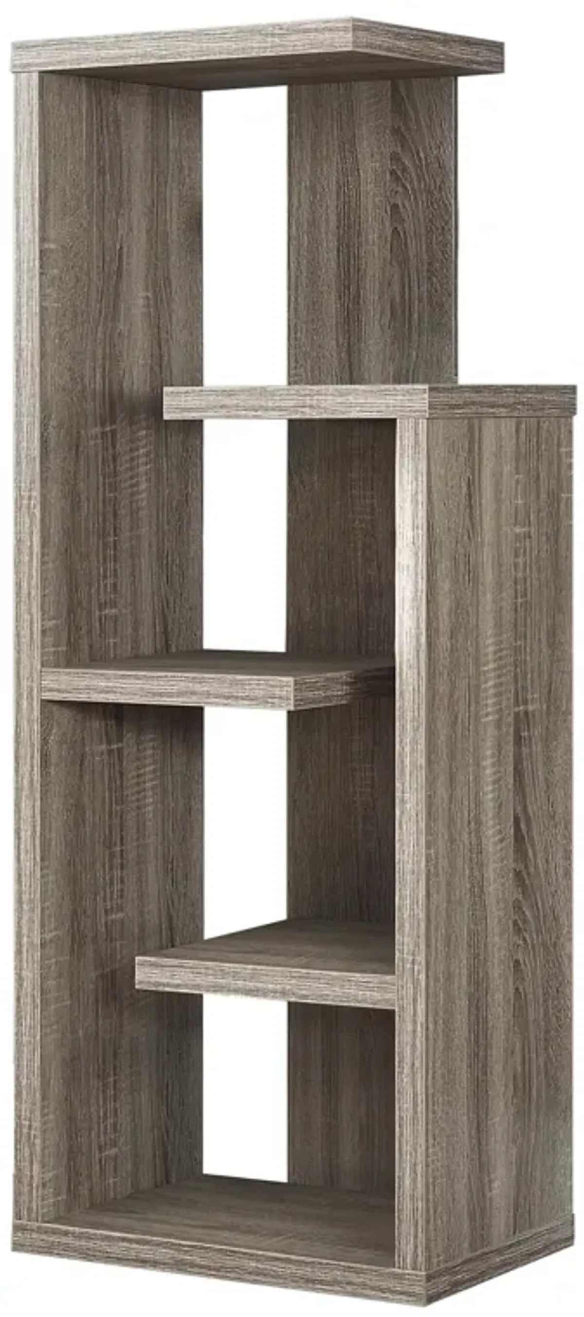 Monarch Specialties I 2467 Bookshelf, Bookcase, Etagere, 4 Tier, 48"H, Office, Bedroom, Laminate, Brown, Contemporary, Modern