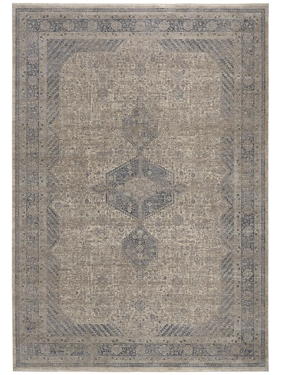 Marquette 3775F Taupe/Gray/Blue 2'8" x 12' Rug