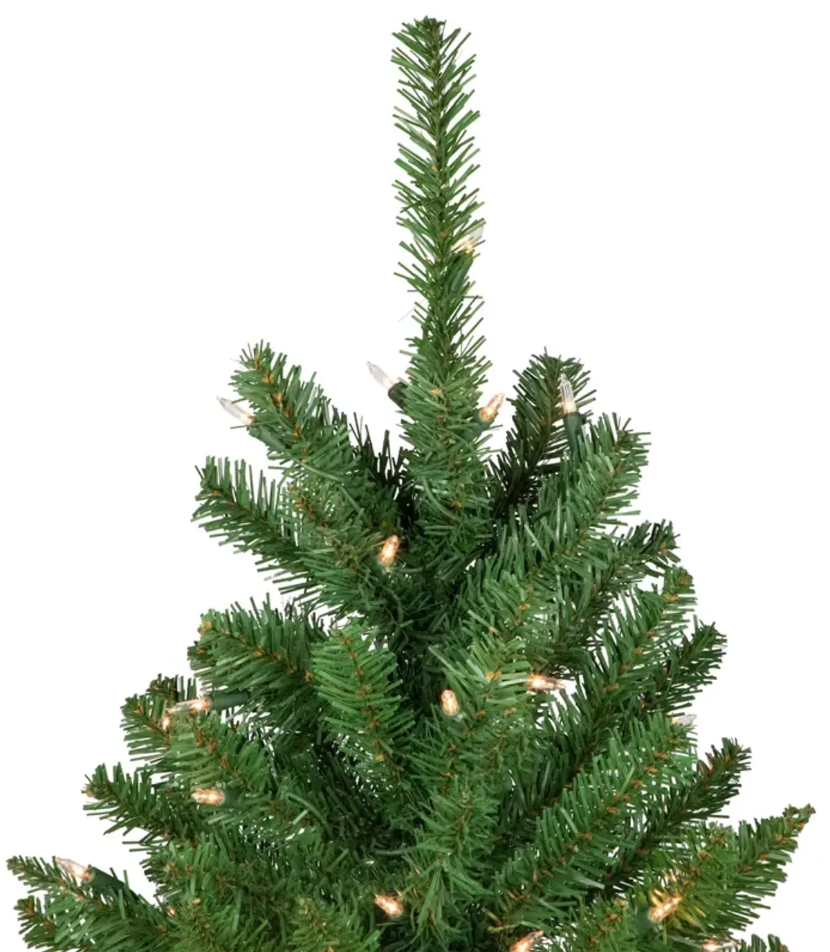 7.5' Pre-Lit Pencil White River Fir Artificial Christmas Tree - Clear Lights