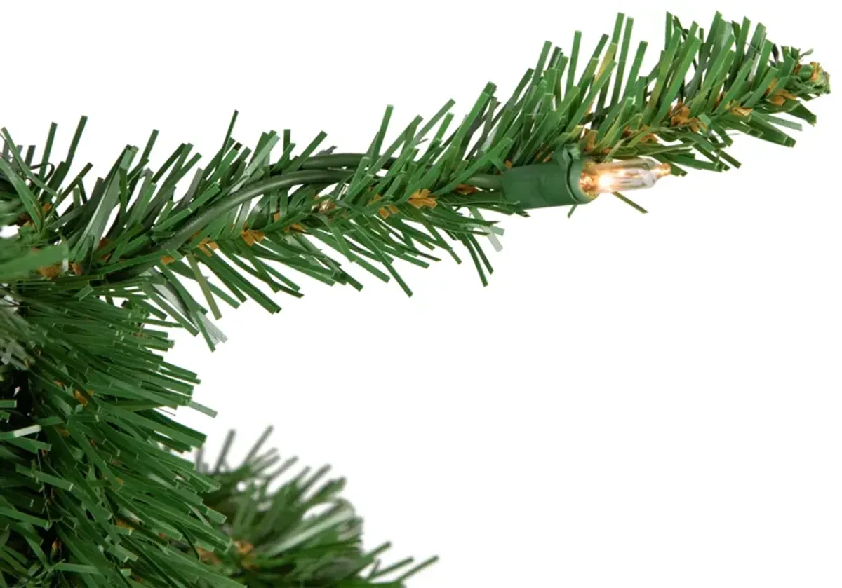 7.5' Pre-Lit Pencil White River Fir Artificial Christmas Tree - Clear Lights