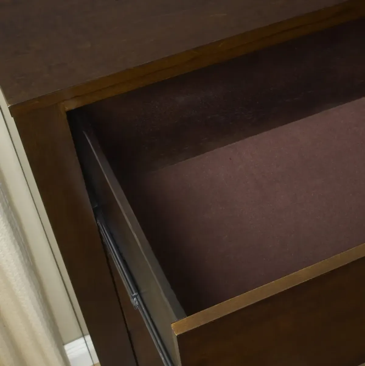 Riva Five Drawer Chest in Chocolate Brown