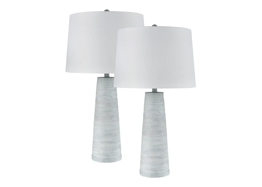 Kent 31'' High Light Blue 1-Light Table Lamp Set