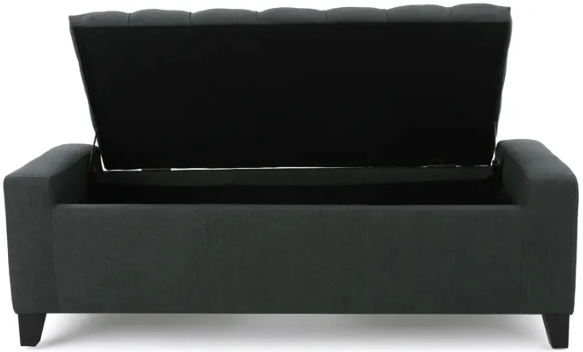 Merax Fabric Upholstered Storage Ottoman for Living Room, Bedroom