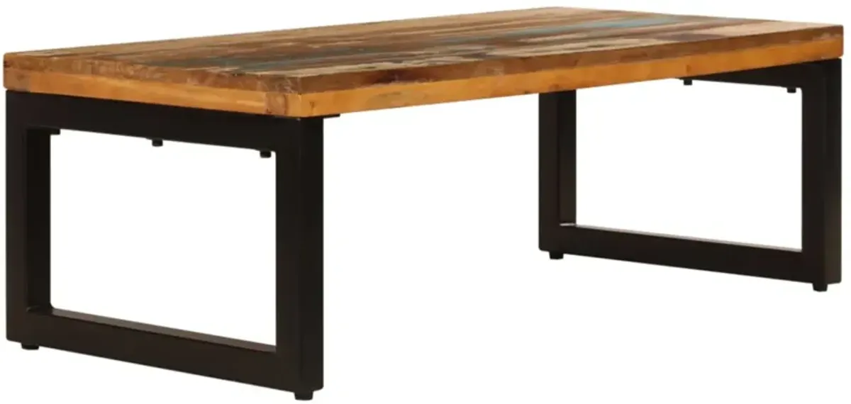 vidaXL Coffee Table 39.4"x19.7"x13.8" Solid Reclaimed Wood and Steel