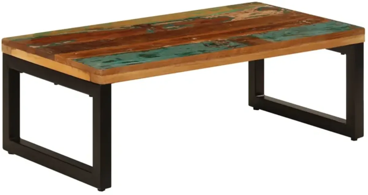 vidaXL Coffee Table 39.4"x19.7"x13.8" Solid Reclaimed Wood and Steel