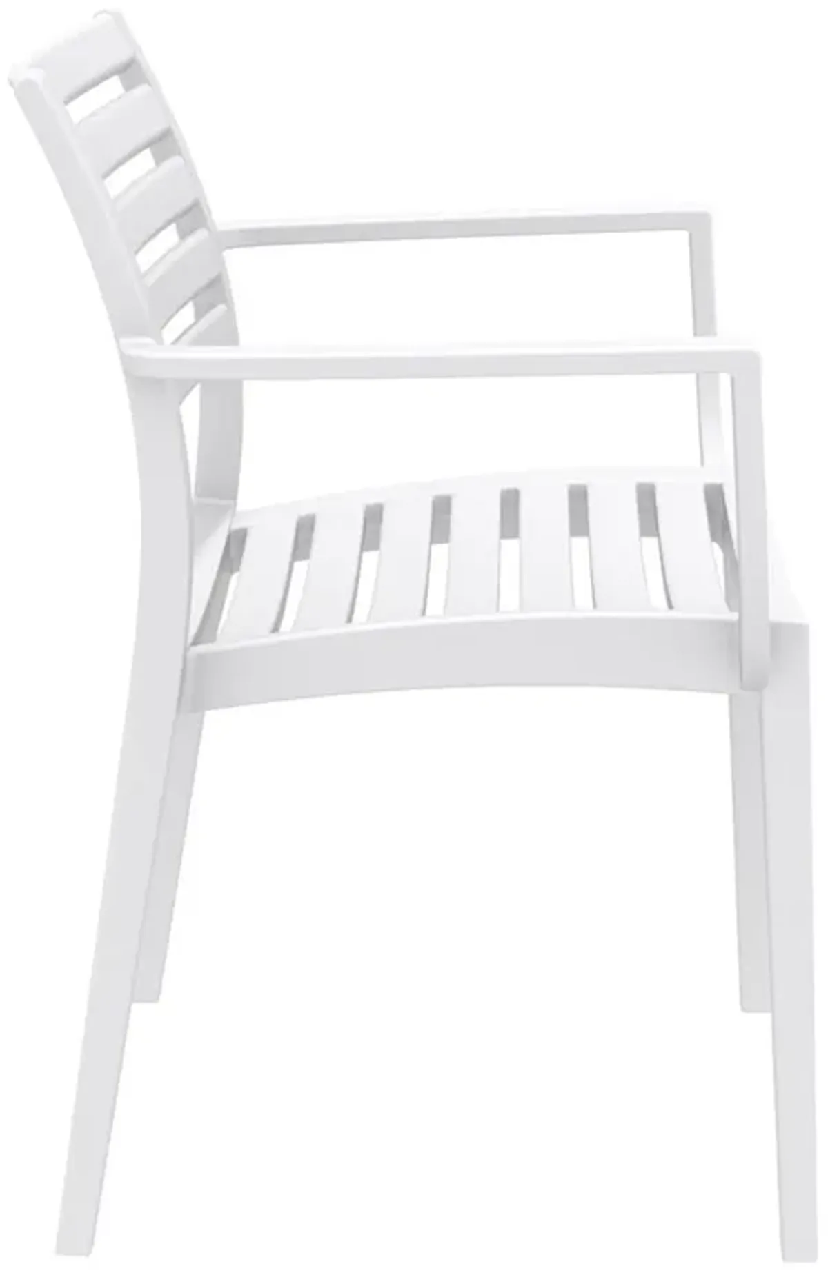 33" Gray Stackable Outdoor Patio Dining Arm Chair