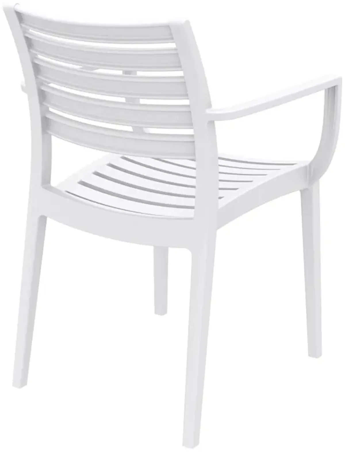 33" Gray Stackable Outdoor Patio Dining Arm Chair