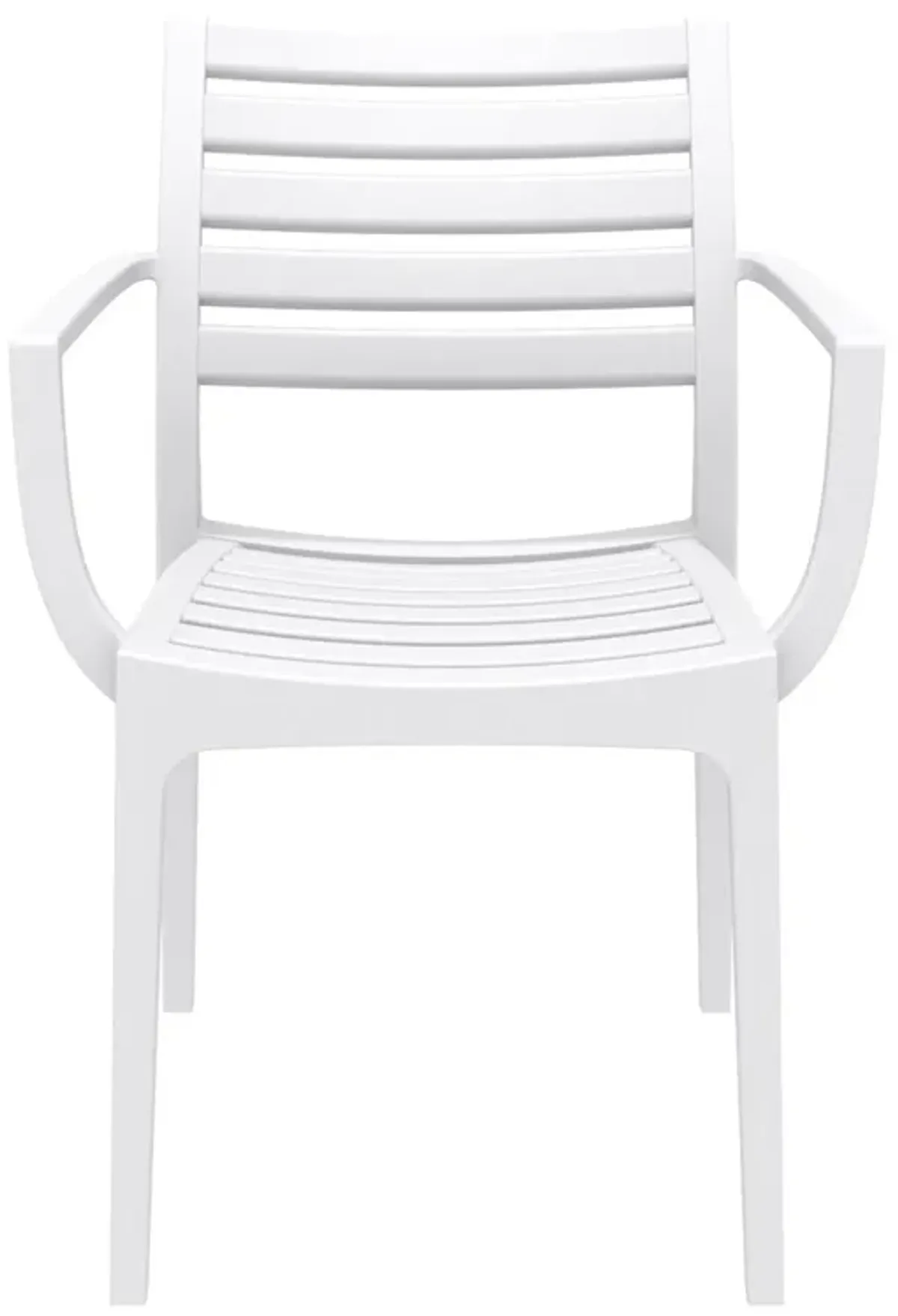 33" Gray Stackable Outdoor Patio Dining Arm Chair