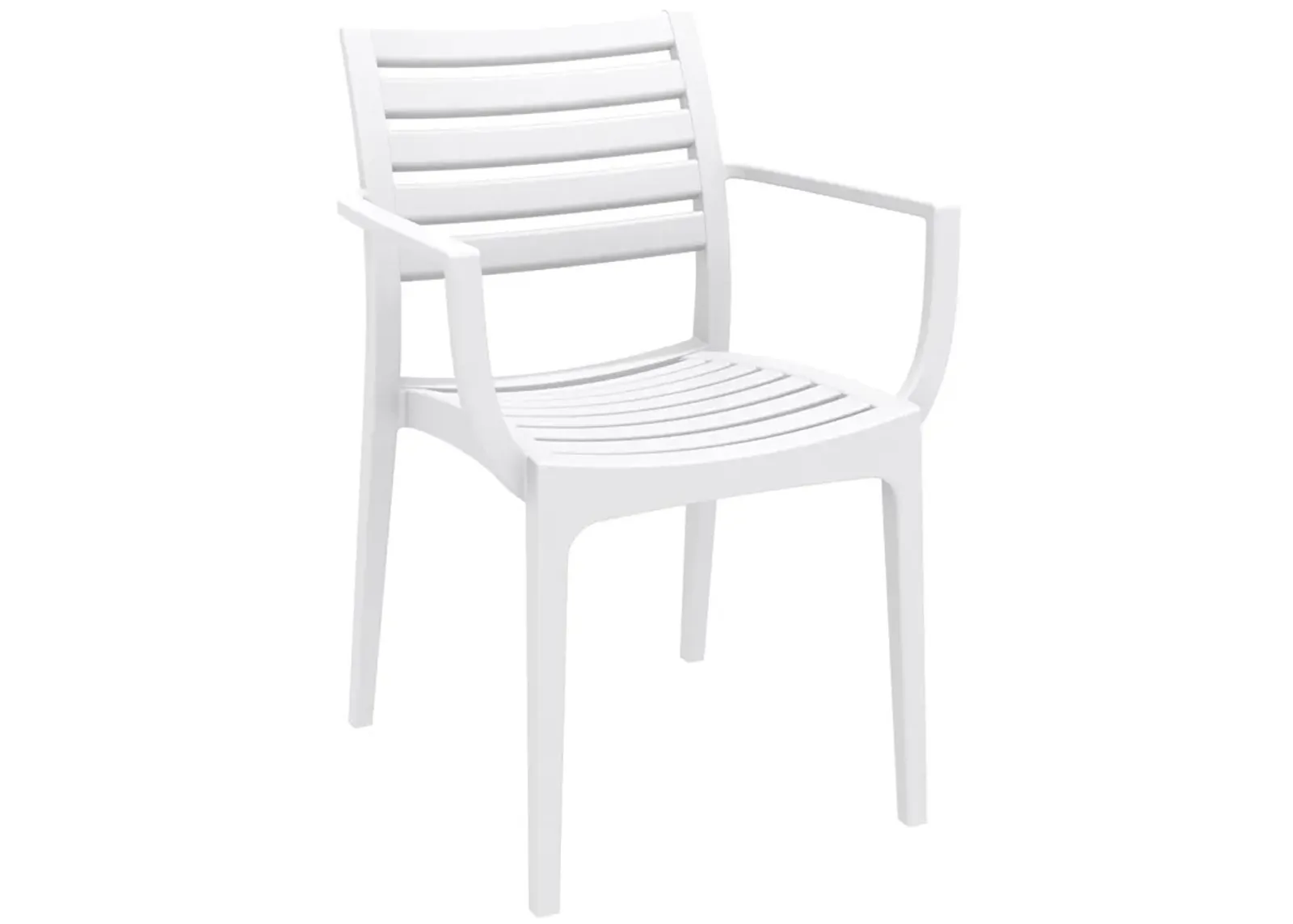 33" Gray Stackable Outdoor Patio Dining Arm Chair