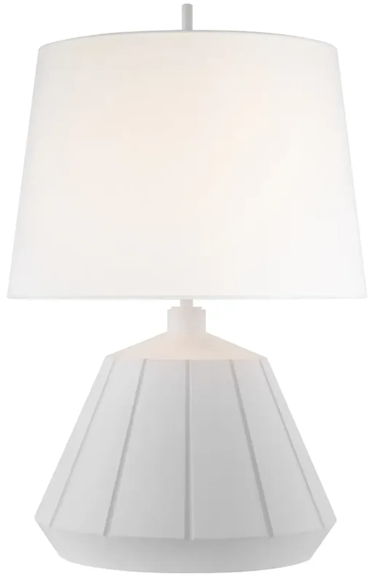 Frey Medium Table Lamp in Plaster White with Linen Shade