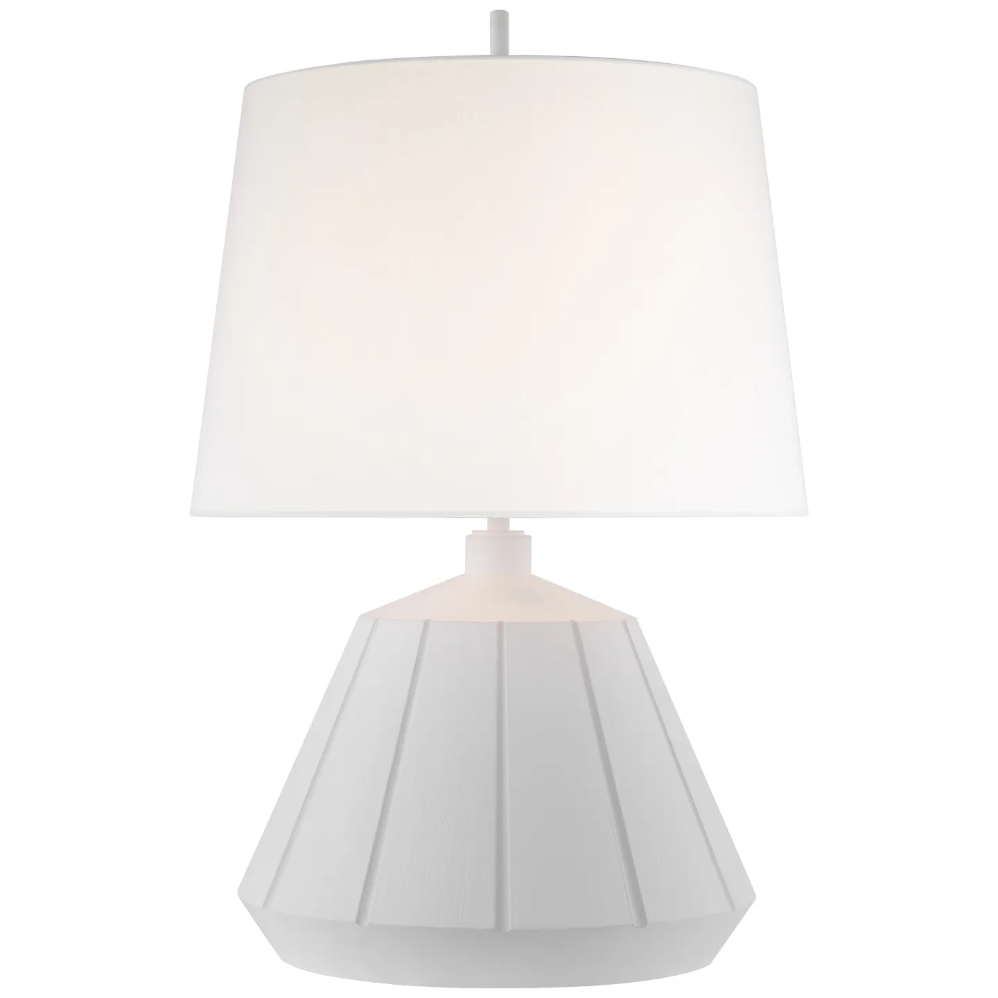 Frey Medium Table Lamp in Plaster White with Linen Shade