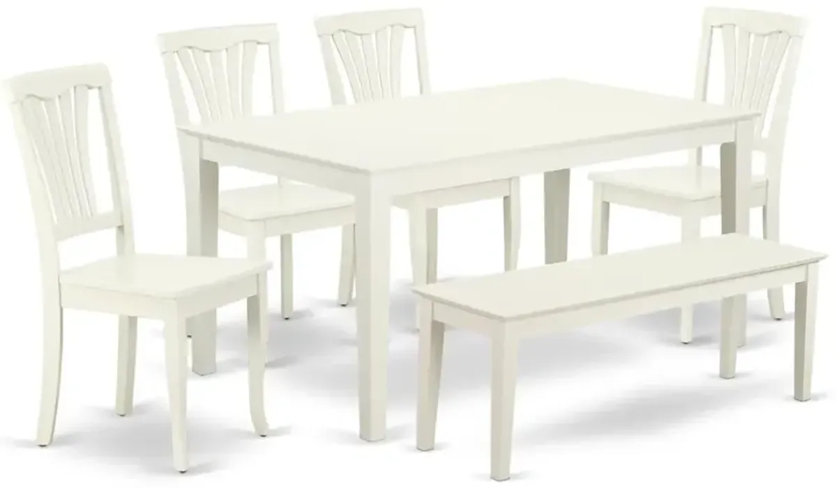 Dining Room Set Linen White, CAAV6-LWH-W