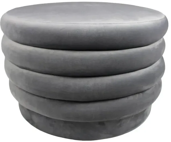 Alex Hamilton Thor Large Round Ottoman in Storm