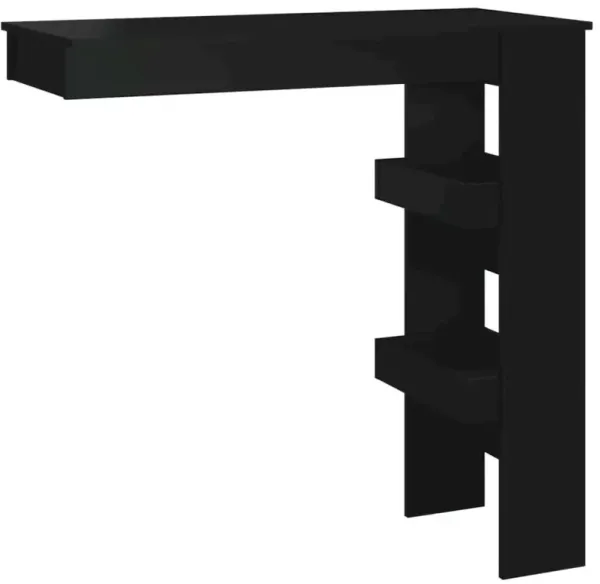 Wall Bar Table Black Engineered wood Medium Wall Bar Table