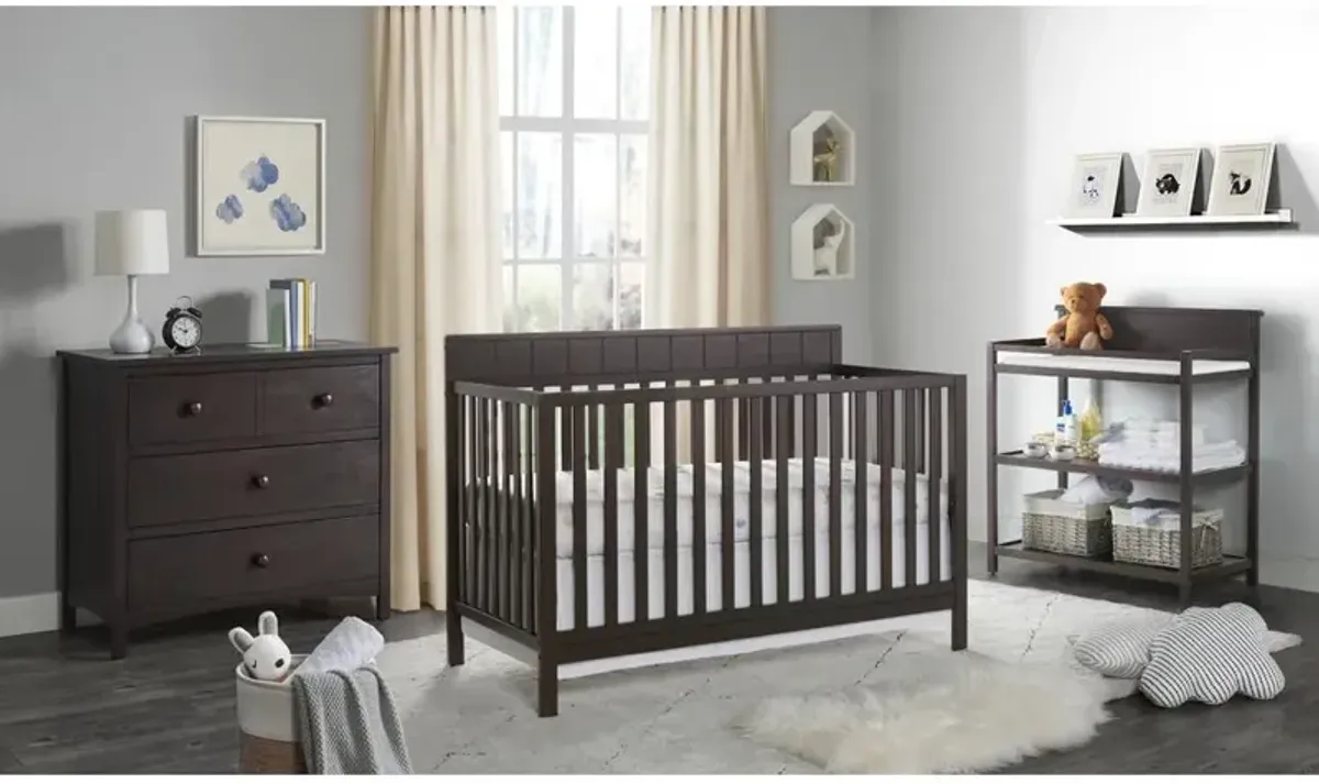 Oxford Baby Logan 4 In 1 Convertible Crib Espresso