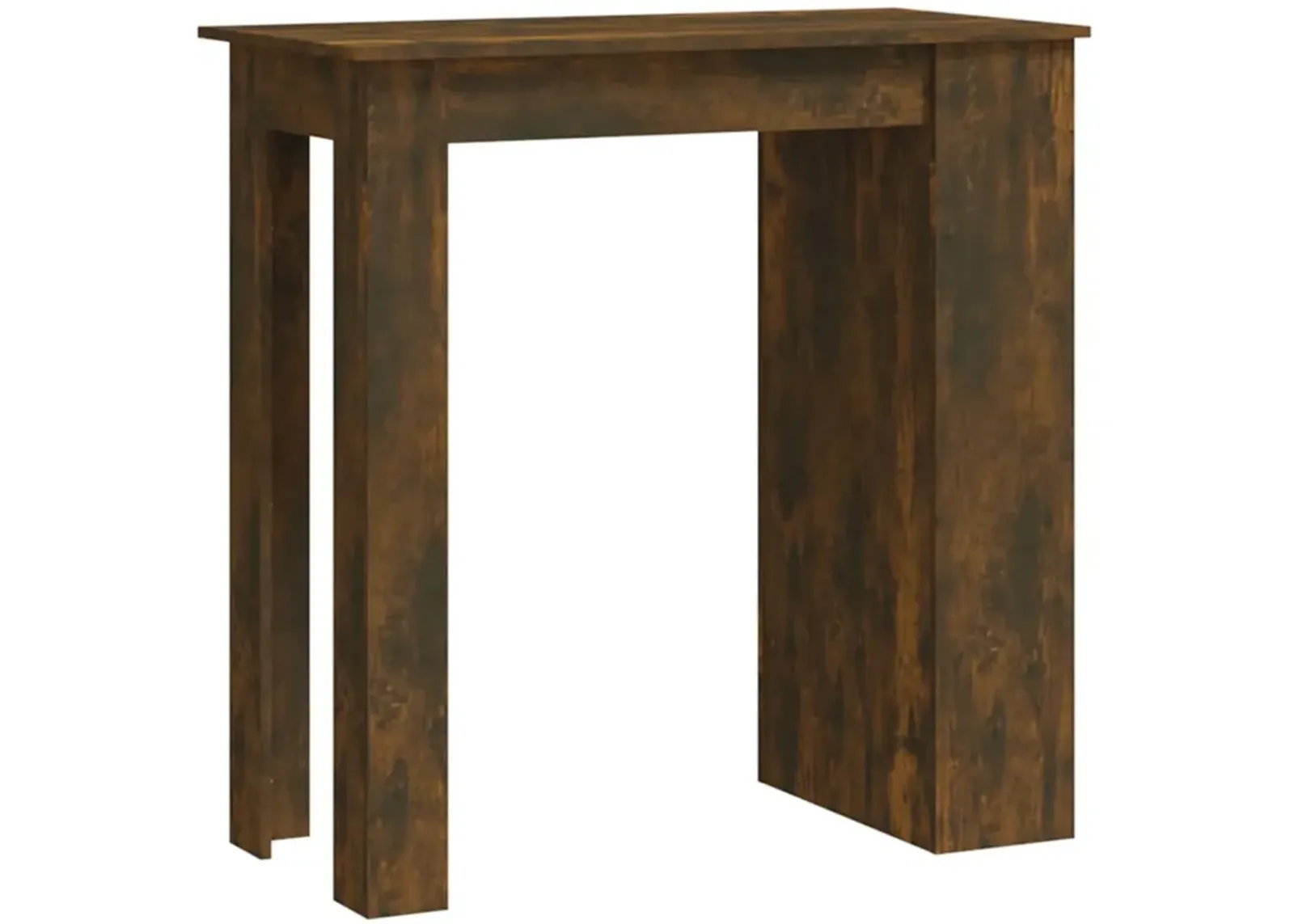 vidaXL Bar Table with Storage Rack Smoked Oak 40.2"x19.7"x40.7" Chipboard