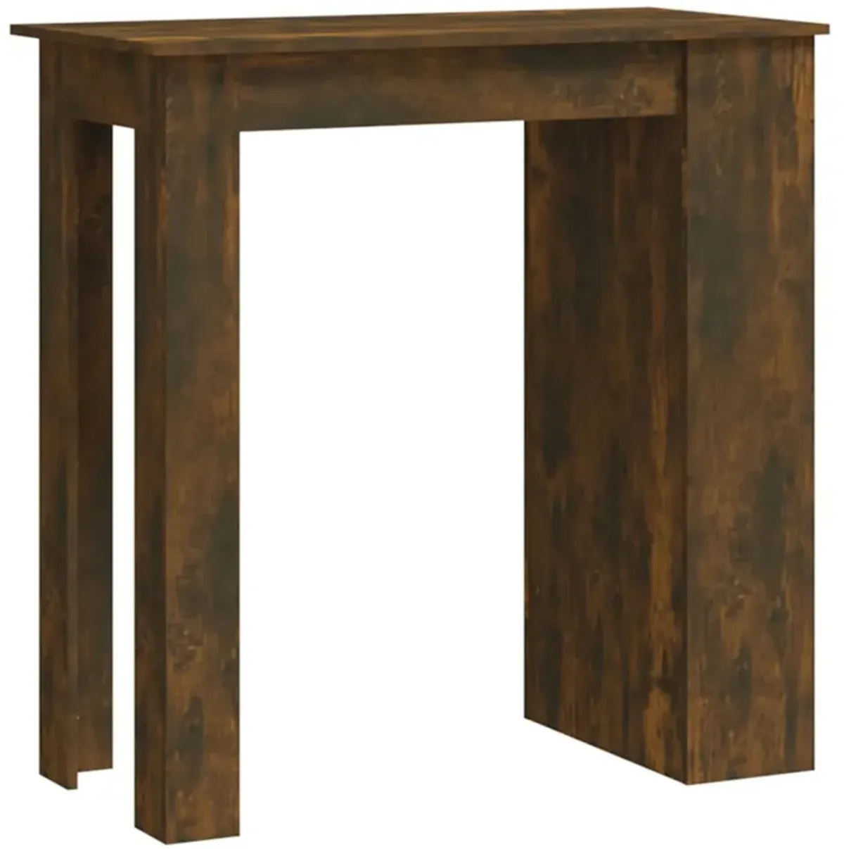 vidaXL Bar Table with Storage Rack Smoked Oak 40.2"x19.7"x40.7" Chipboard