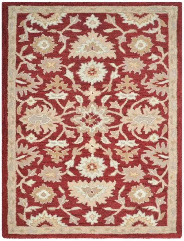 RUGSOTIC CARPETS HAND TUFTED WOOL ECO-FRIENDLY AREA RUGS  - 3'x5', Rectangle Shape, Red, Contemporary Modern Design, High Pile  Handmade Anti Skid Area Rugs for Living Room, Bed Room (K00688)