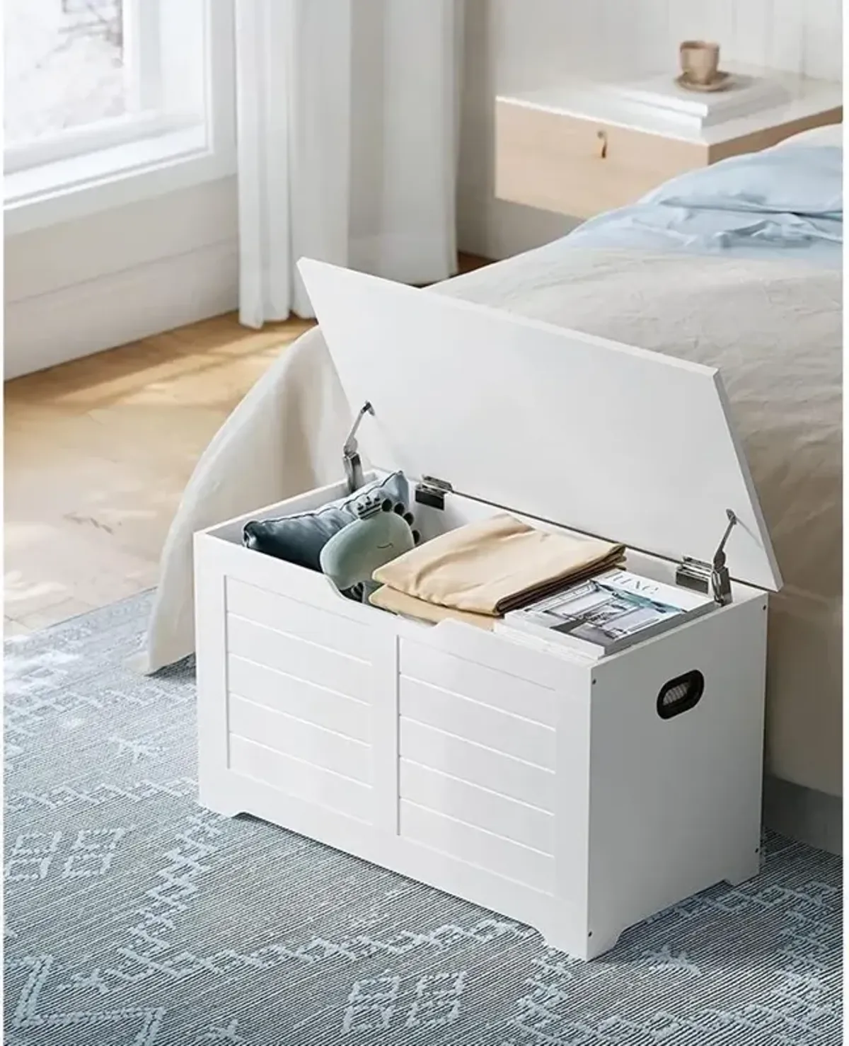 Storage Trunk with 2 Safety Hinges Durable and Secure for Organized Storage