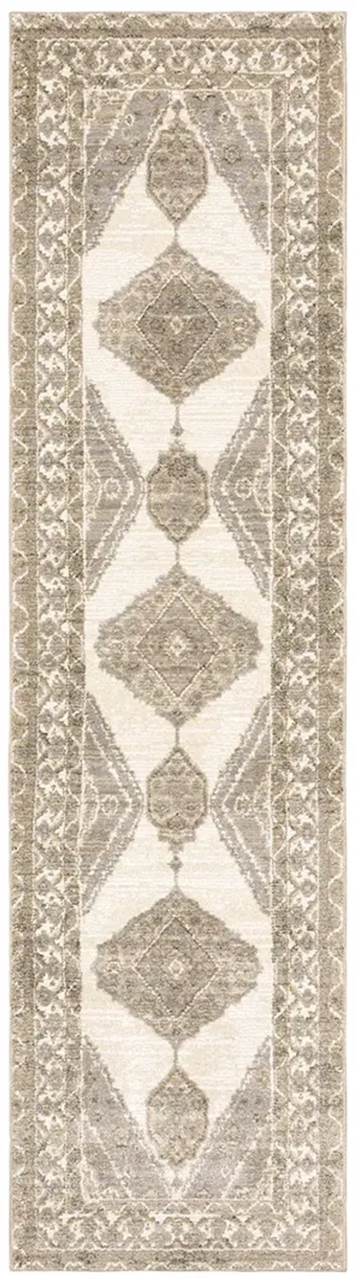 Andorra 2'6" x 12' Beige Rug