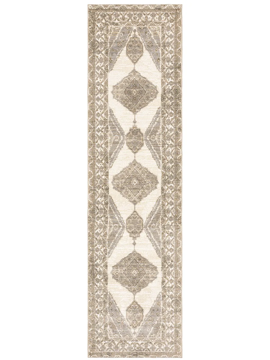 Andorra 2'6" x 12' Beige Rug