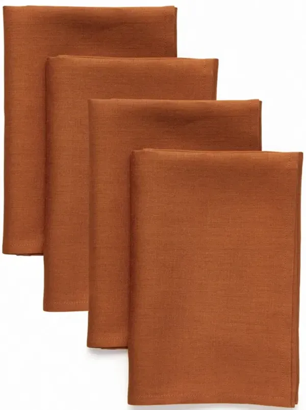 Solino Home 100% Pure Linen Dinner Napkins 20 x 20 Inch Set of 4 - Fete