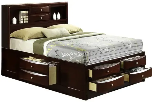 King Wood Platform Bed with Storage, Sturdy Frame & Minimalist Modern Design