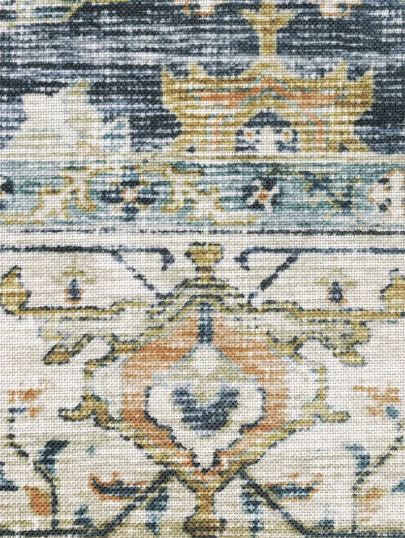 Charleston 7'6" x 10' Blue Rug