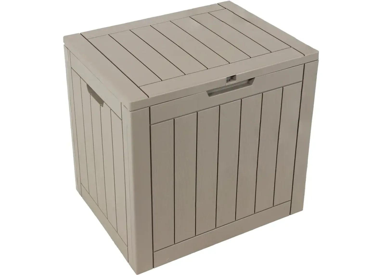 Sunnydaze 32 gal Faux Wood Plastic Outdoor Storage Box