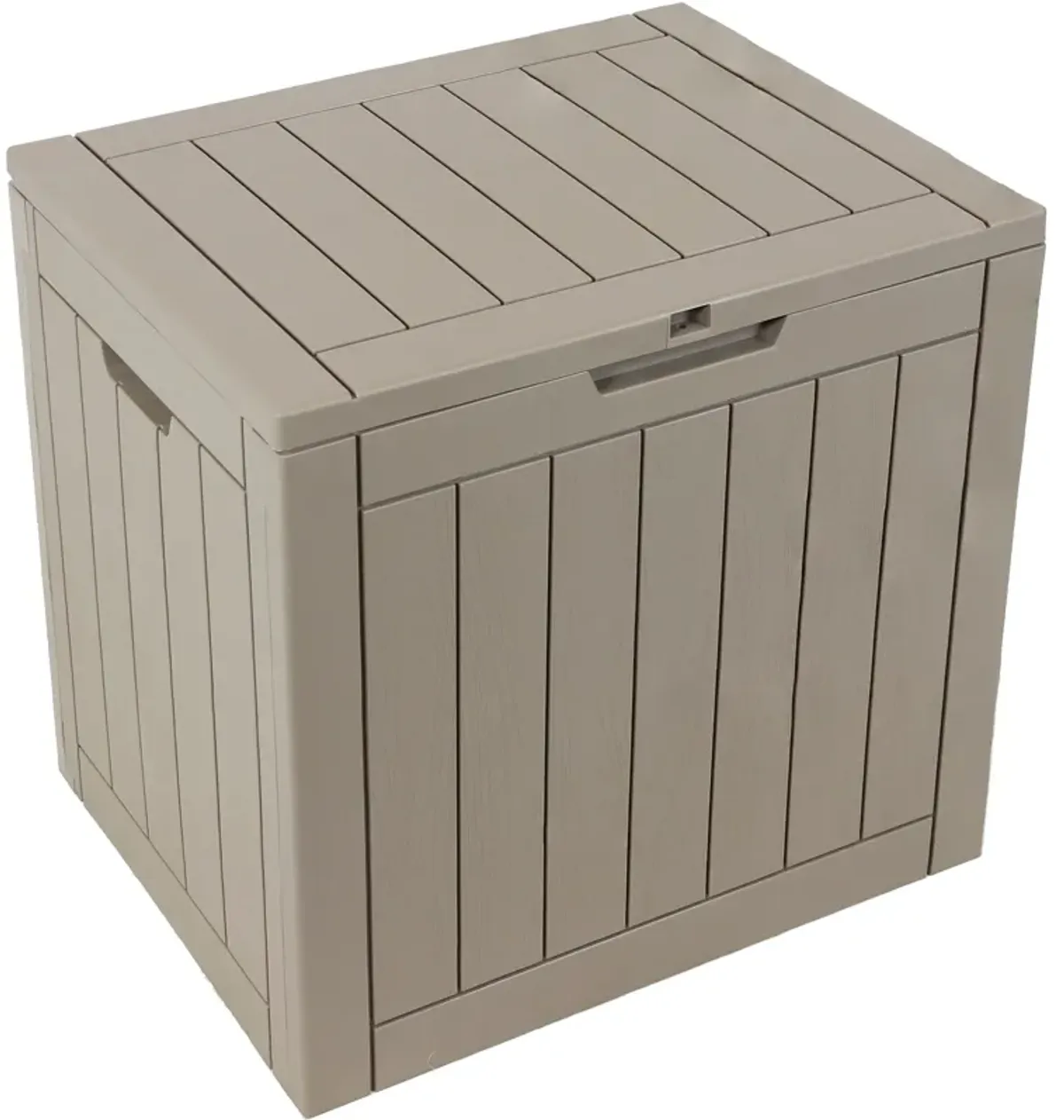 Sunnydaze 32 gal Faux Wood Plastic Outdoor Storage Box