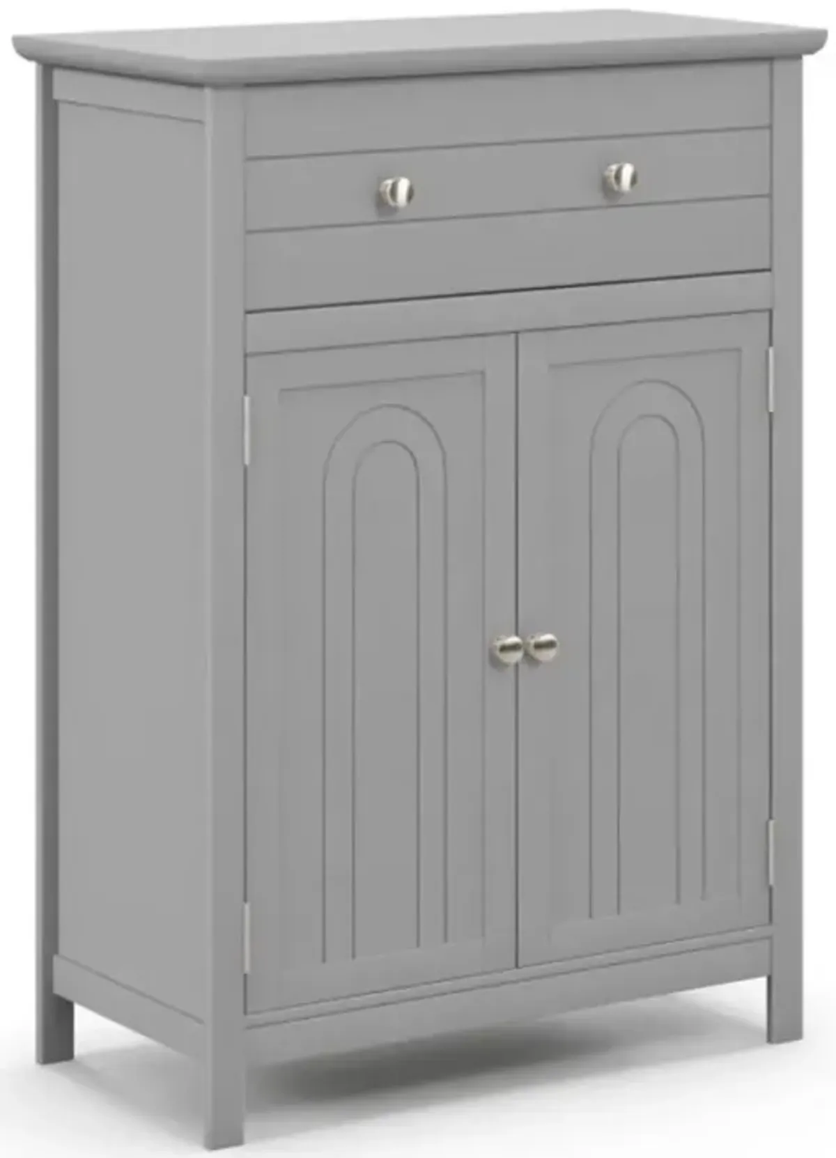 Hivvago Wooden Bathroom Floor Cabinet with Drawer and Adjustable Shelf