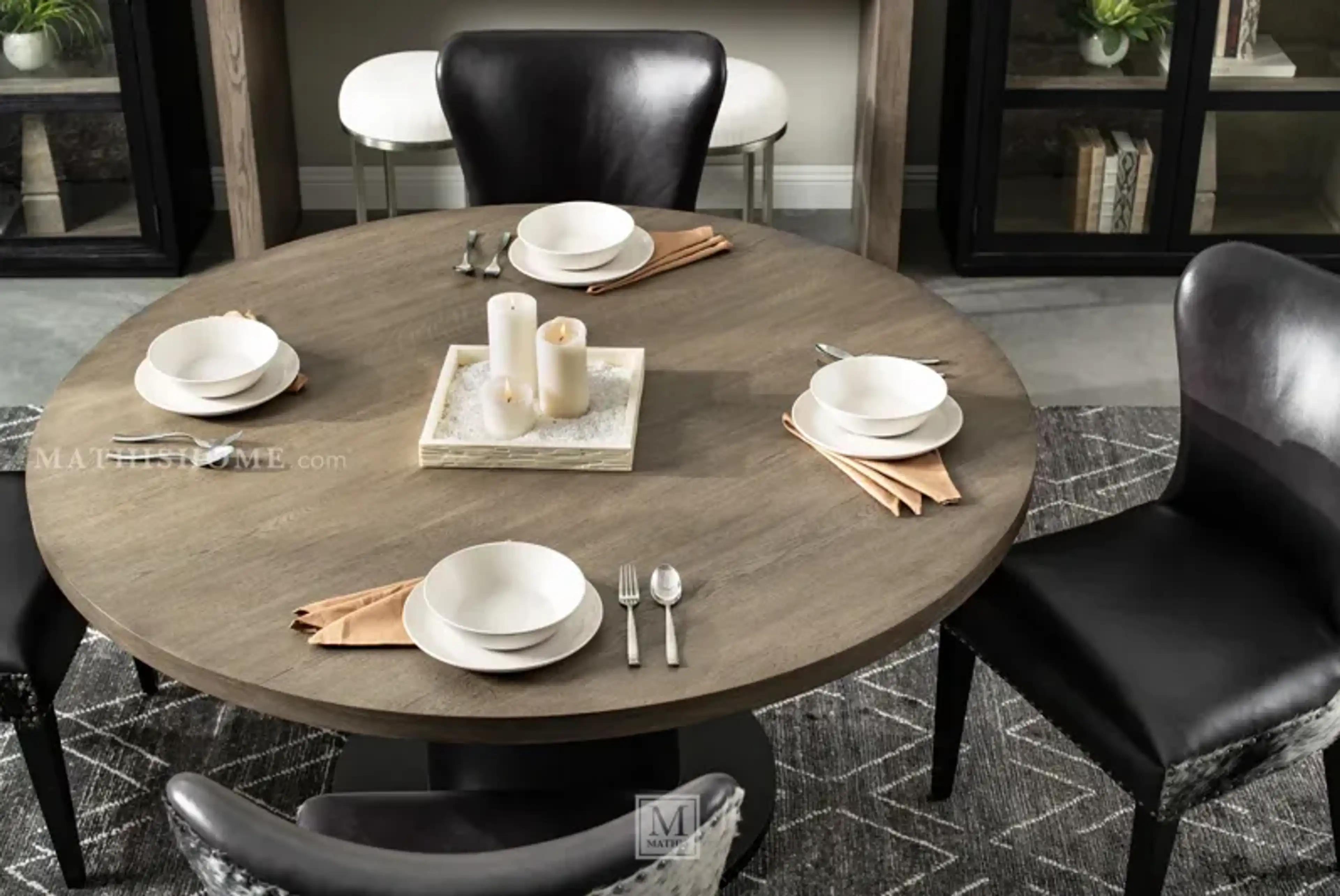Linville Falls Blue Ridge Round Dining Table Mathis Home | Furniture.com