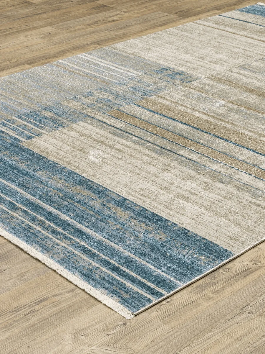 Bauer 3'10" x 5'5" Blue Rug