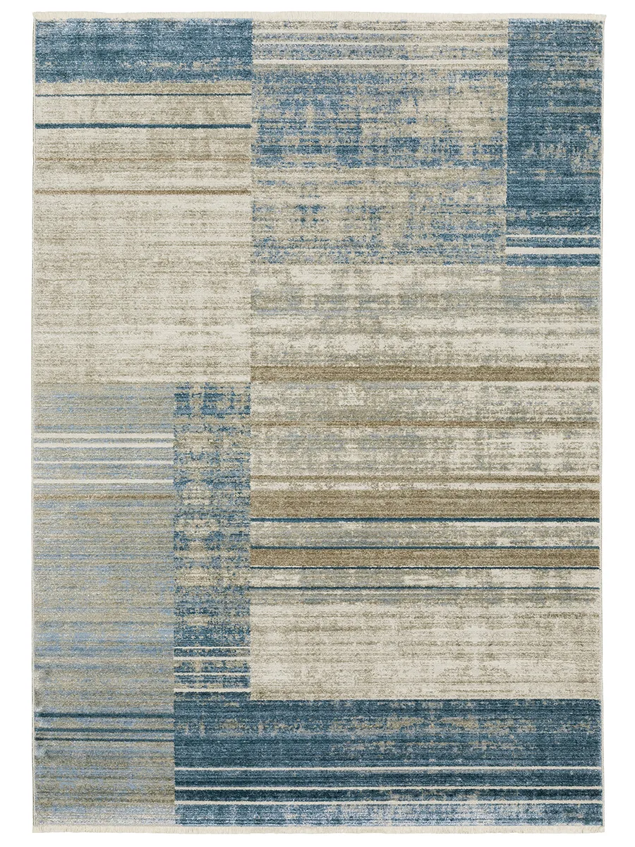 Bauer 3'10" x 5'5" Blue Rug