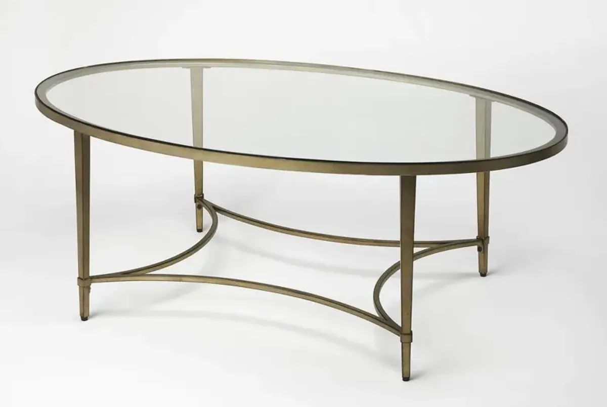 Gold Elegance Oval Coffee Table, Belen Kox