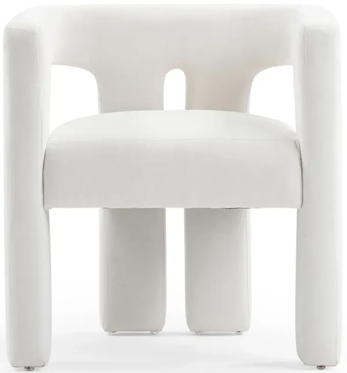 Sloane Bone White Upcycled Fabric Chair