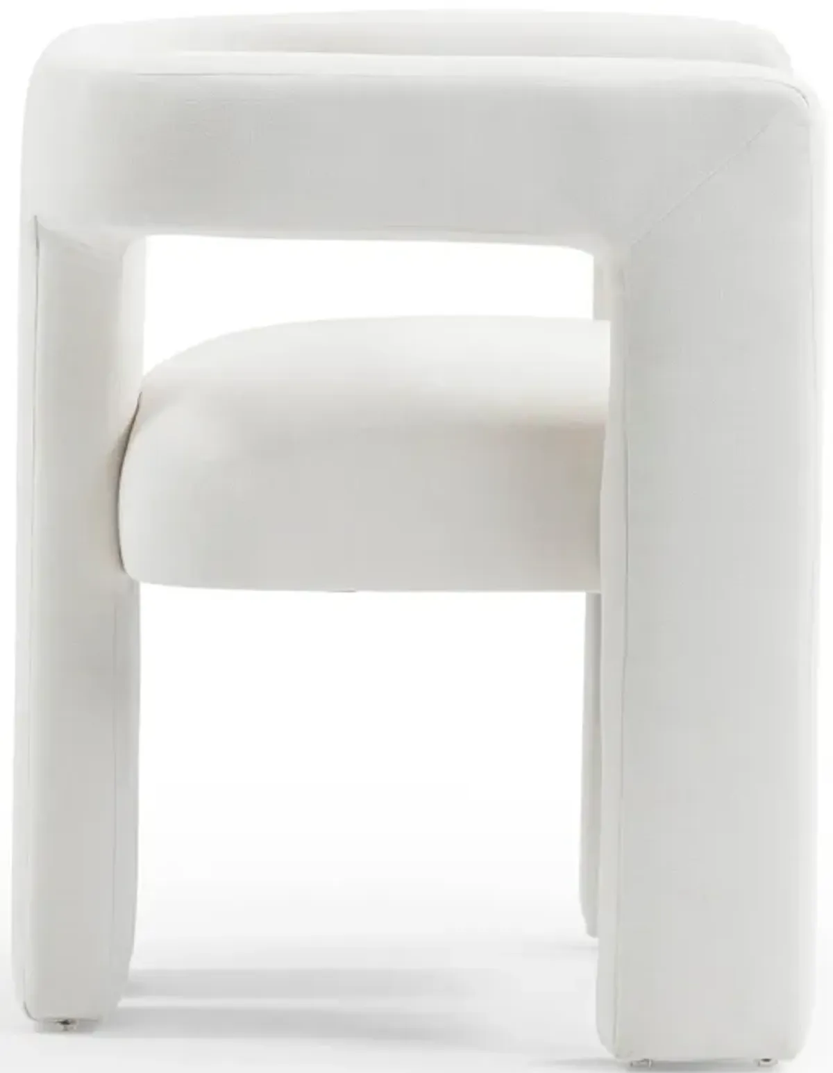 Sloane Bone White Upcycled Fabric Chair