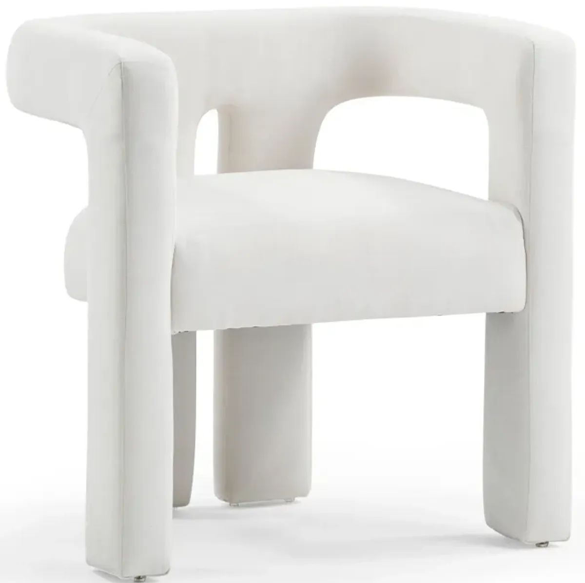 Sloane Bone White Upcycled Fabric Chair