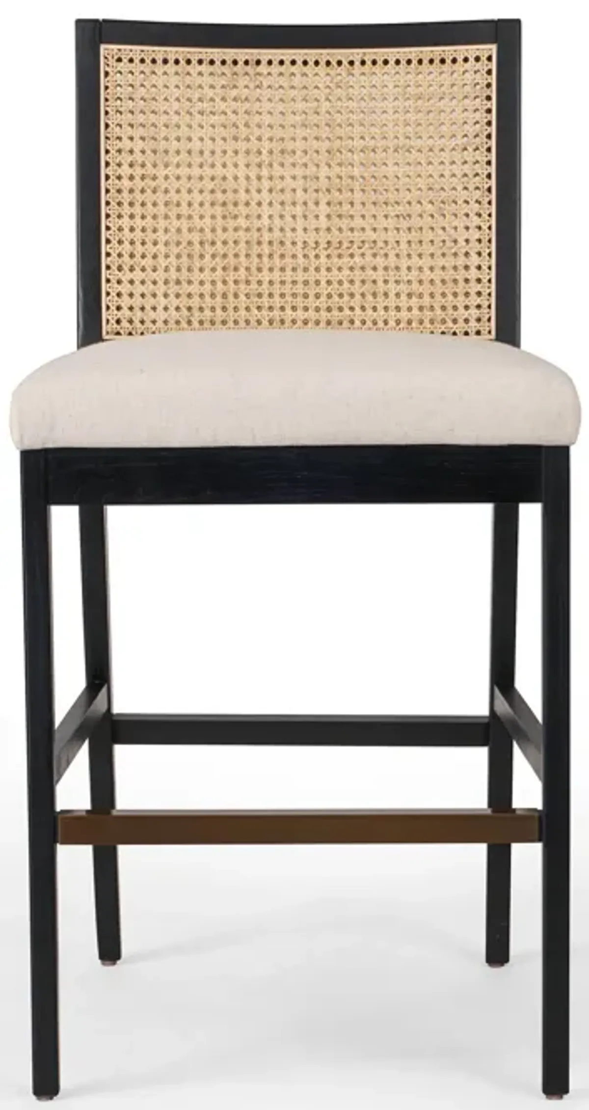 Antonia Cane Armless Bar Stool in Ebony