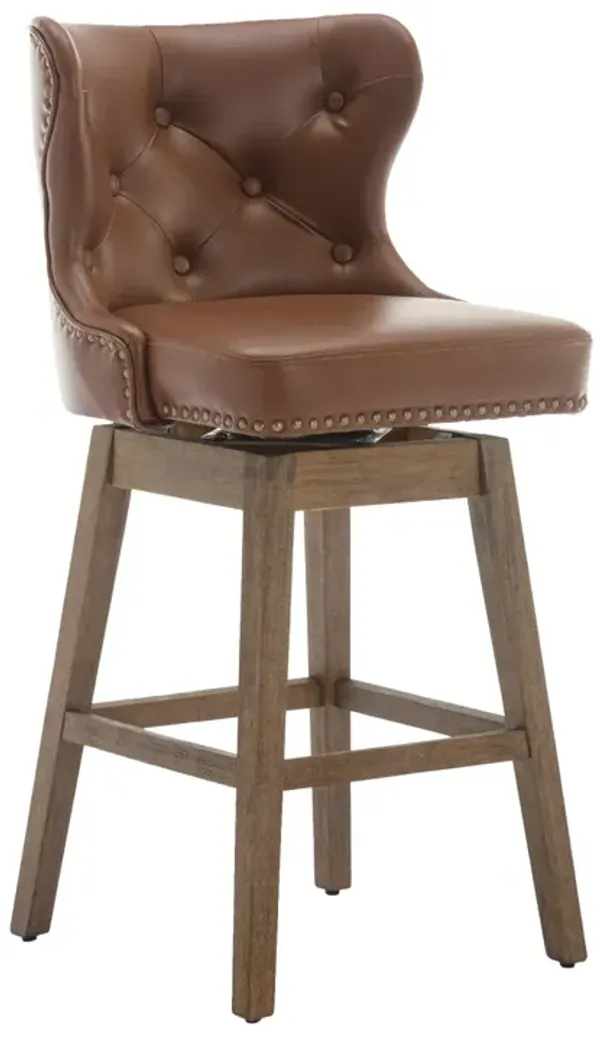 Bar Stools Set Of 2 Counter Height Chairs With Footrest For Kitchen, Dining Room And 360 Degree