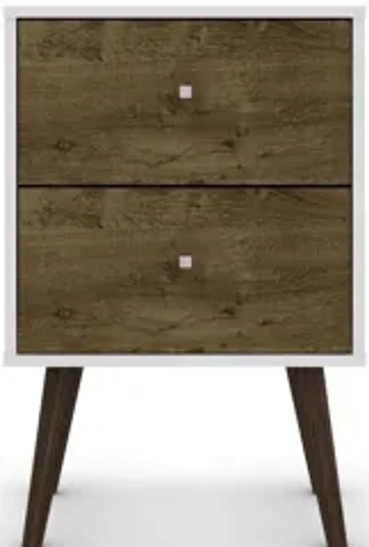 Liberty 2.0 Nightstand in White and Brown