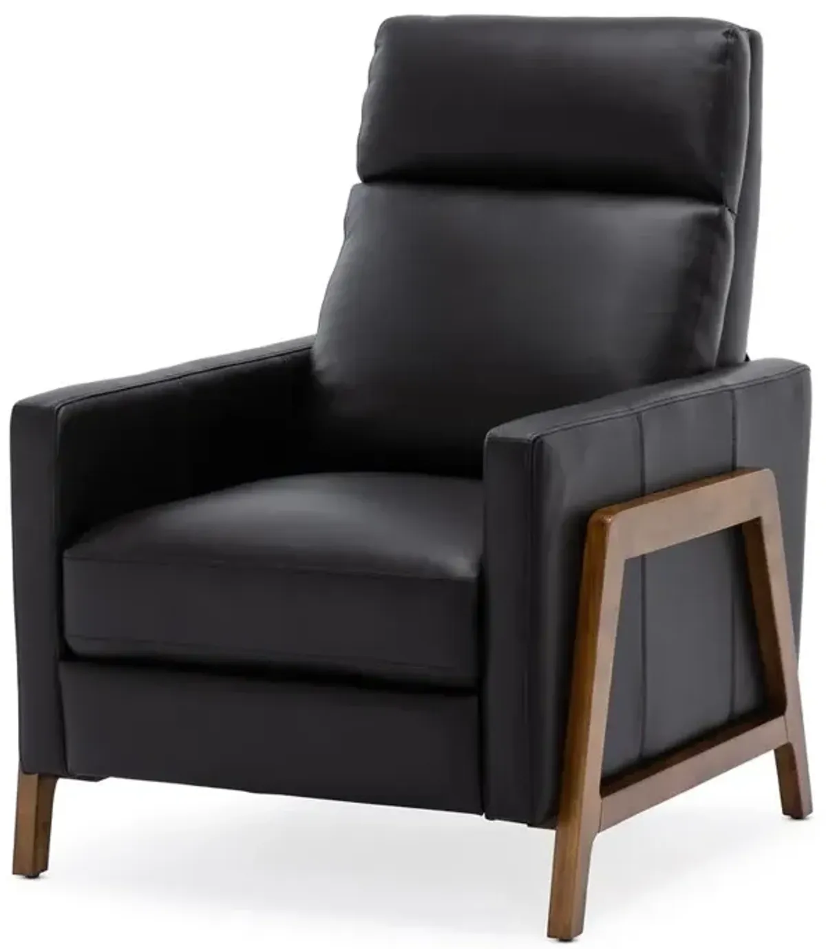 Comfort Pointe Reed Leather Push Back Recliner - Black