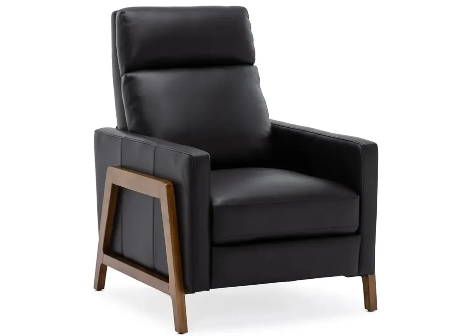 Comfort Pointe Reed Leather Push Back Recliner - Black