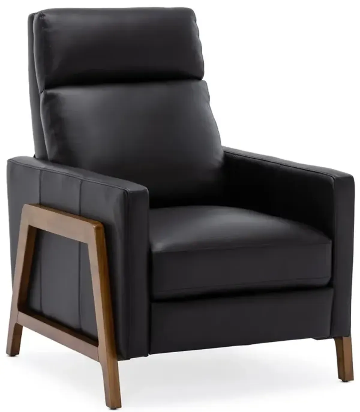 Comfort Pointe Reed Leather Push Back Recliner - Black