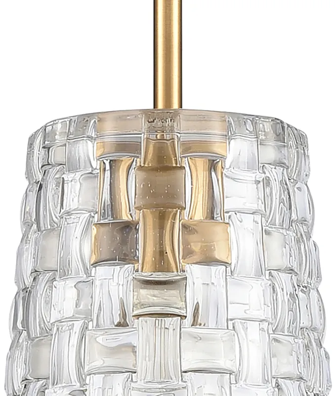 Lightweave 5.5'' Brass Wide 1-Light Mini Pendant