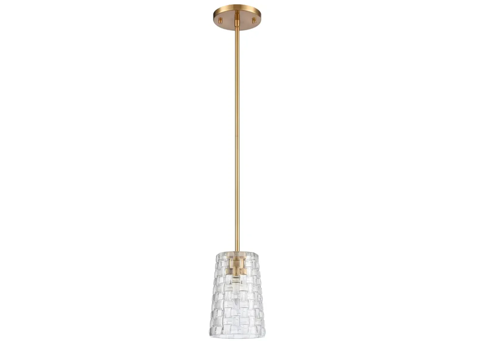 Lightweave 5.5'' Brass Wide 1-Light Mini Pendant