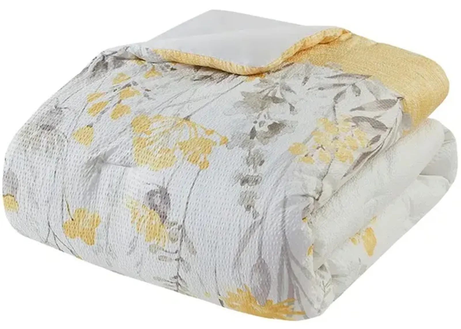 Gracie Mills 5-Piece Cottage Farmhouse Floral Seersucker Comforter Set