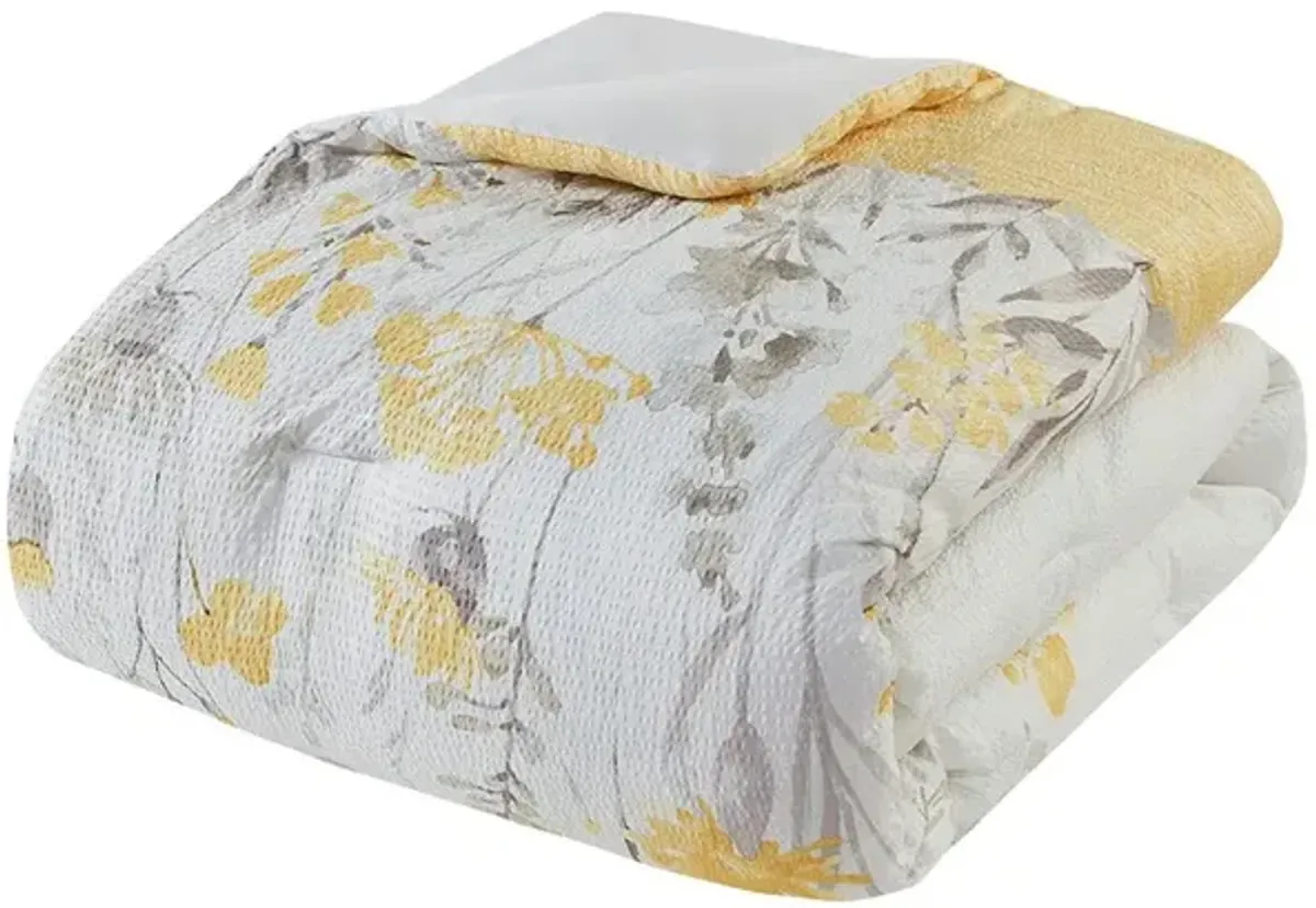 Gracie Mills 5-Piece Cottage Farmhouse Floral Seersucker Comforter Set