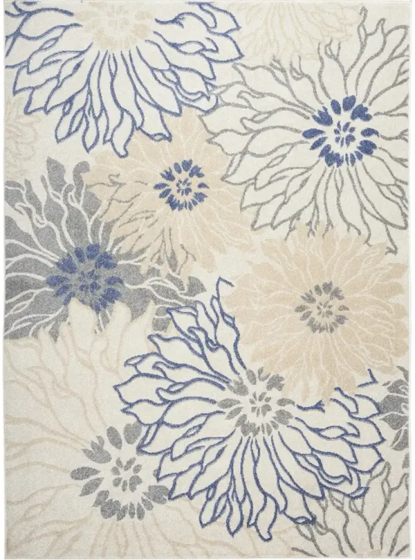 Passion PSN17 Ivory/Gray/Blue 5'3" x 7'3" Rug